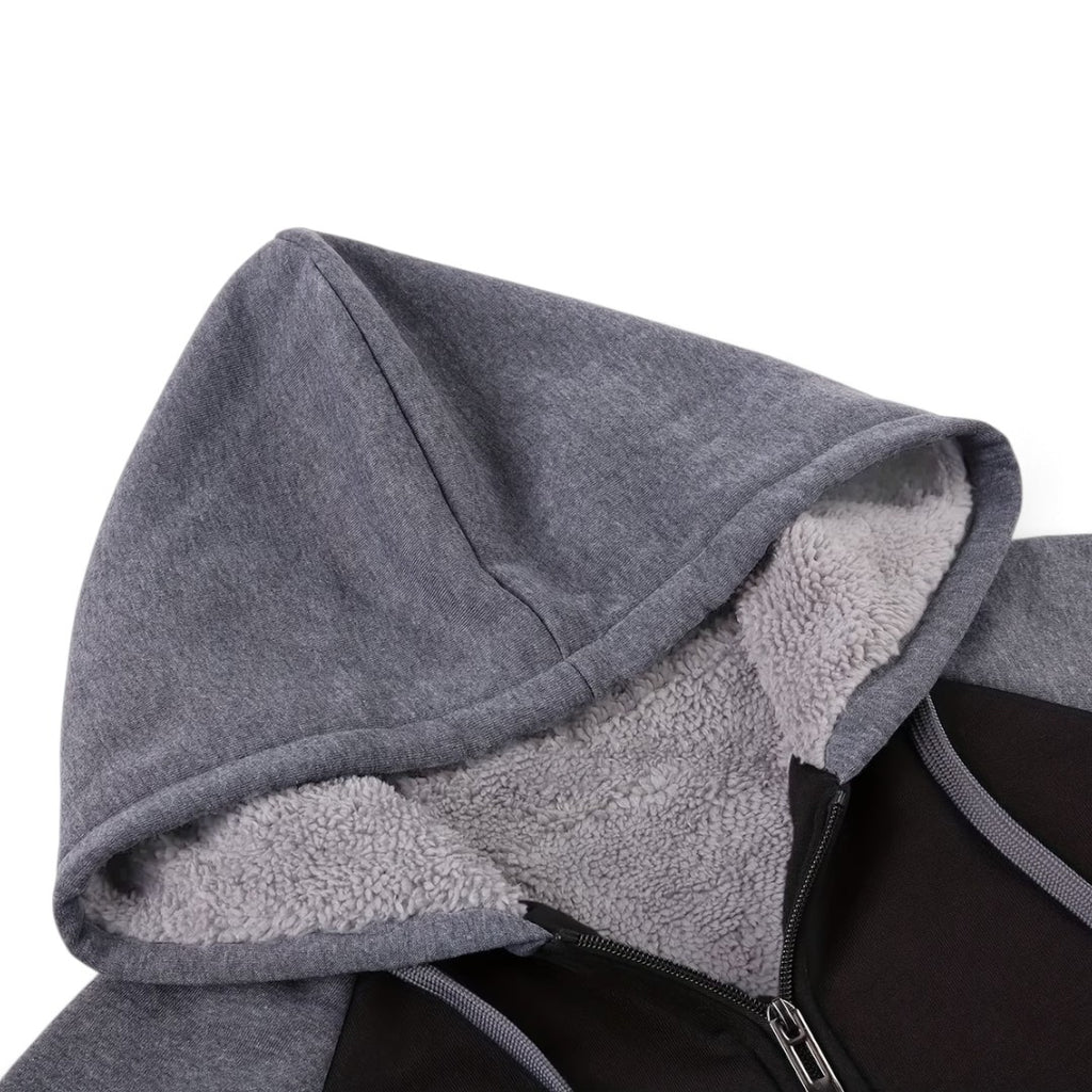 Jorvalore | Men’s Sherpa Lined Fleece Jacket Warm Hooded Coat
