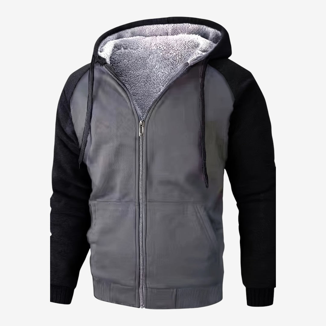 Jorvalore | Men’s Sherpa Lined Fleece Jacket Warm Hooded Coat