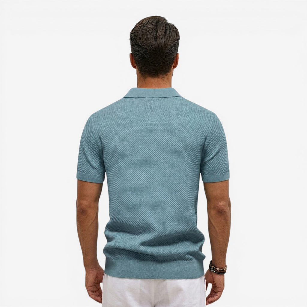 Jorvalore | Men’s Short Sleeve Knit Polo Shirt Lightweight Summer Casual
