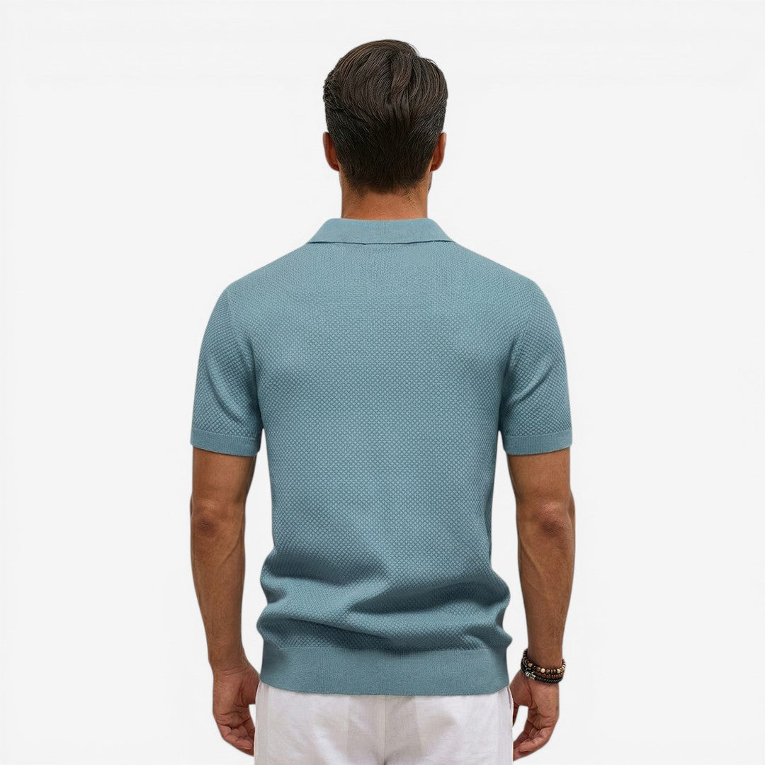 Jorvalore | Men’s Short Sleeve Knit Polo Shirt Lightweight Summer Casual