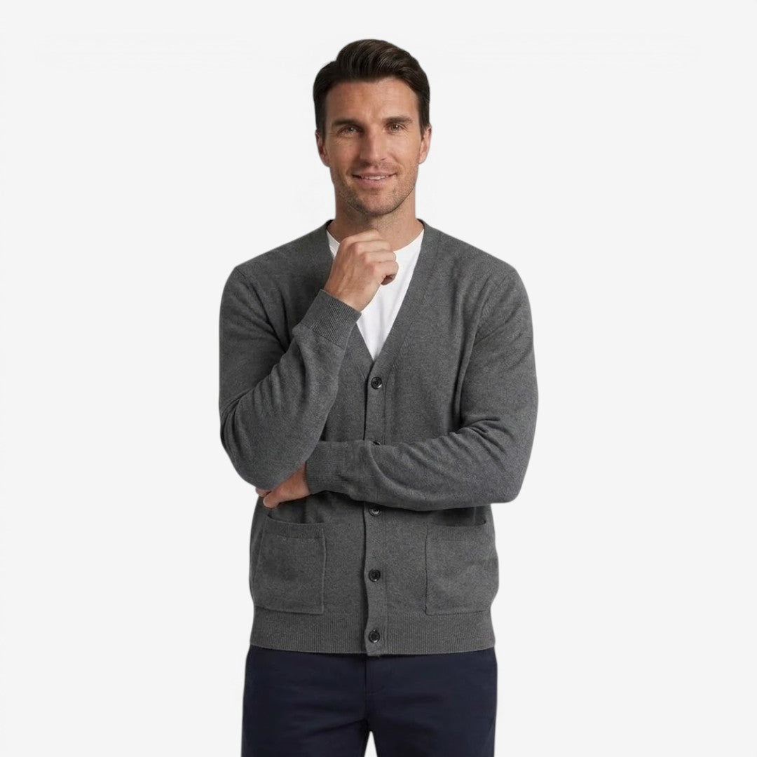 Jorvalore | Men's Soft Knit Button Cardigan for Autumn Layering