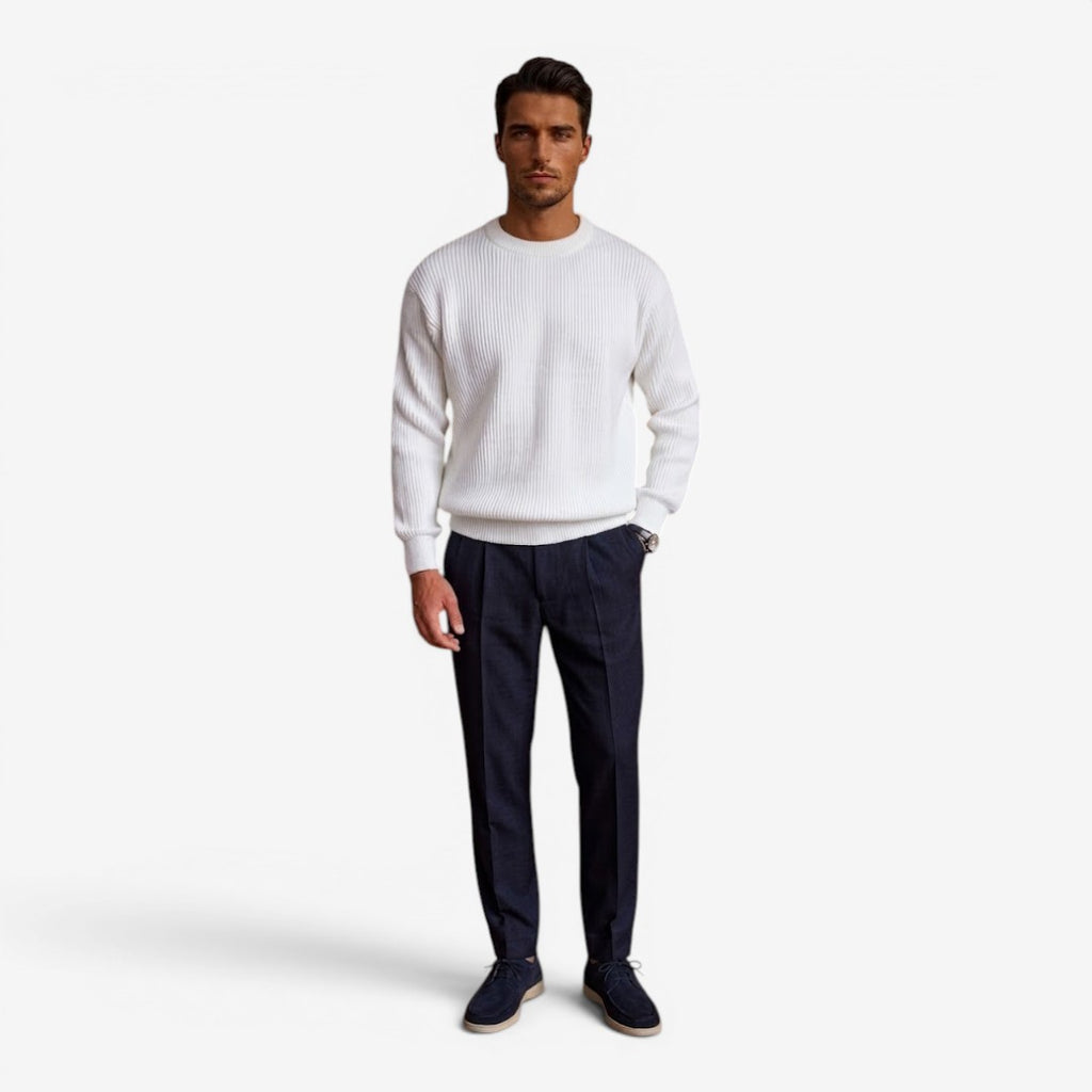 Jorvalore | Men's Soft Knit Crew Neck Jumper Everyday Wear