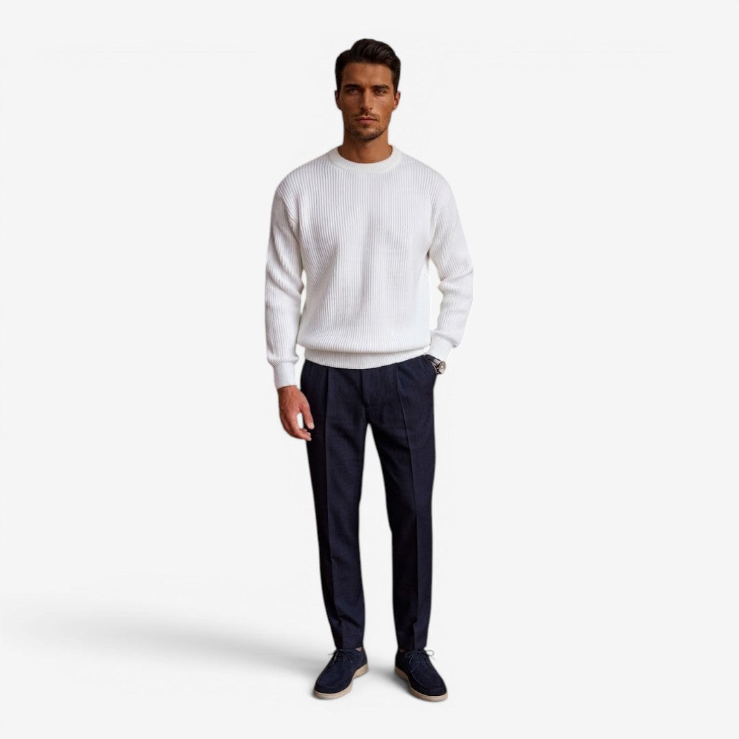 Jorvalore | Men's Soft Knit Crew Neck Jumper Everyday Wear