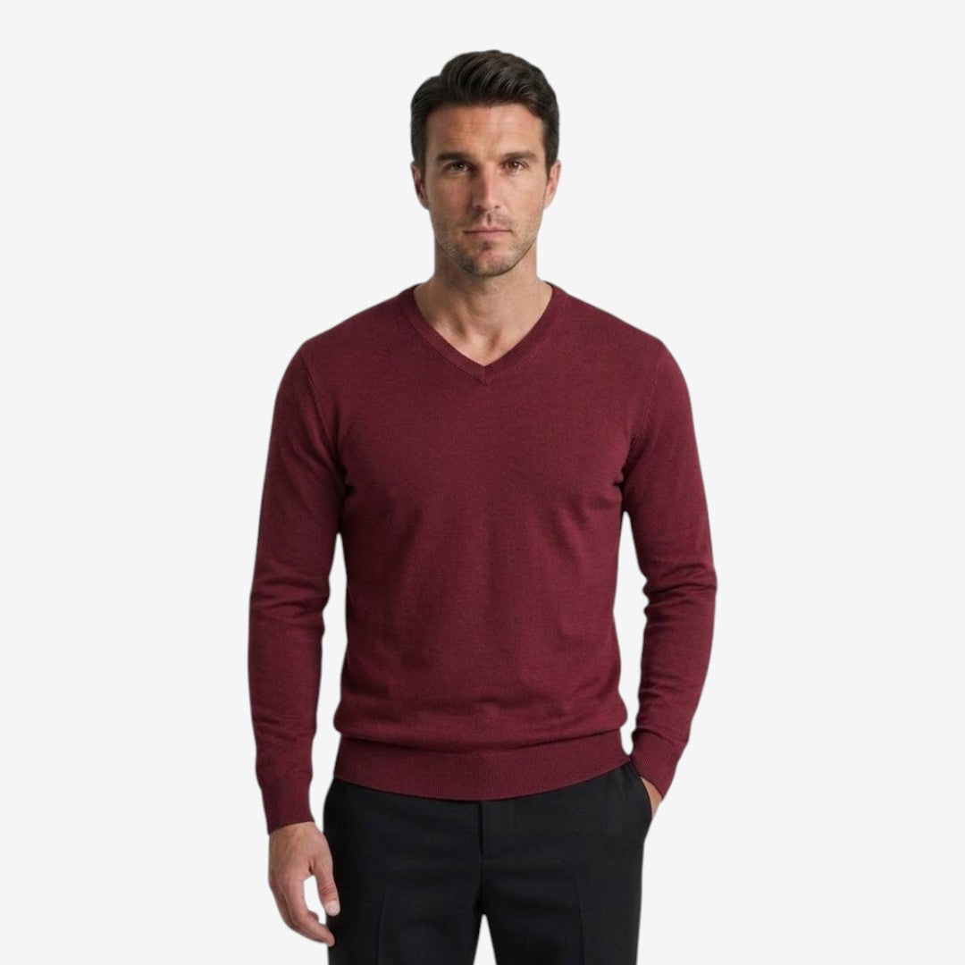 Jorvalore | Men’s Soft Slim Fit V-Neck Sweatshirt Classic Casual Style