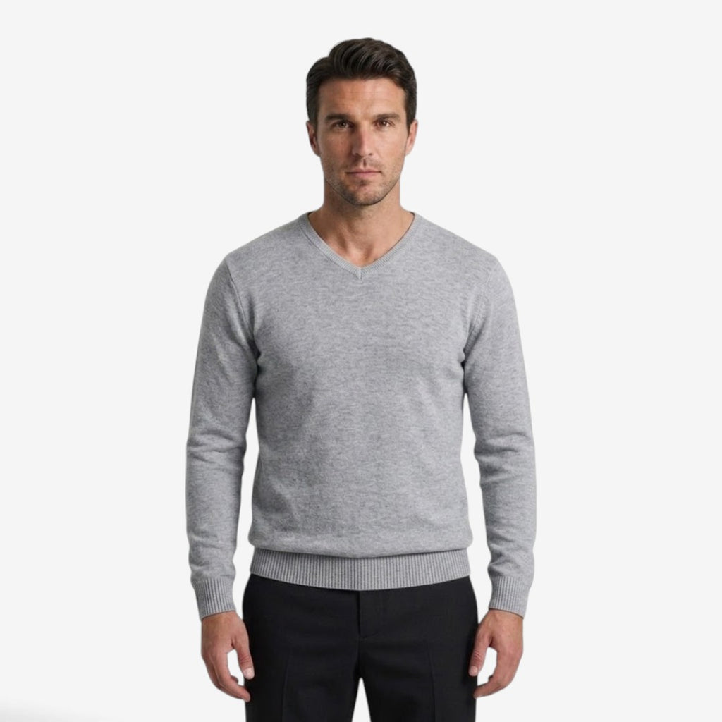 Jorvalore | Men’s Soft Slim Fit V-Neck Sweatshirt Classic Casual Style