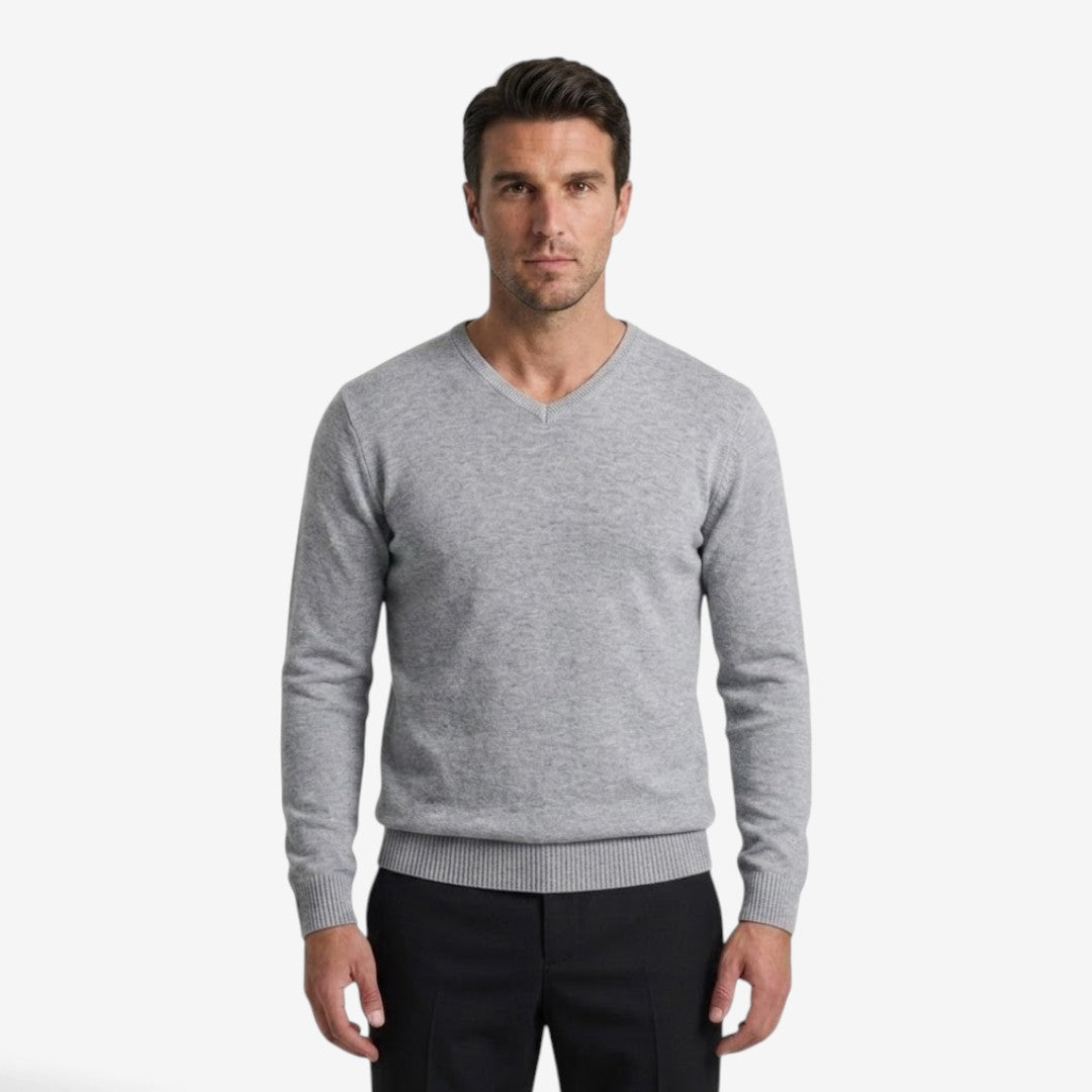 Jorvalore | Men’s Soft Slim Fit V-Neck Sweatshirt Classic Casual Style