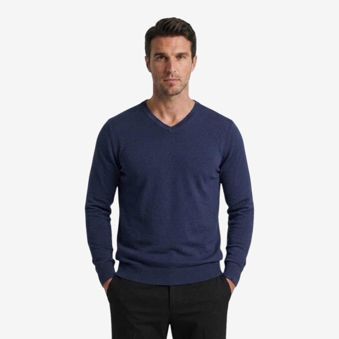 Jorvalore | Men’s Soft Slim Fit V-Neck Sweatshirt Classic Casual Style