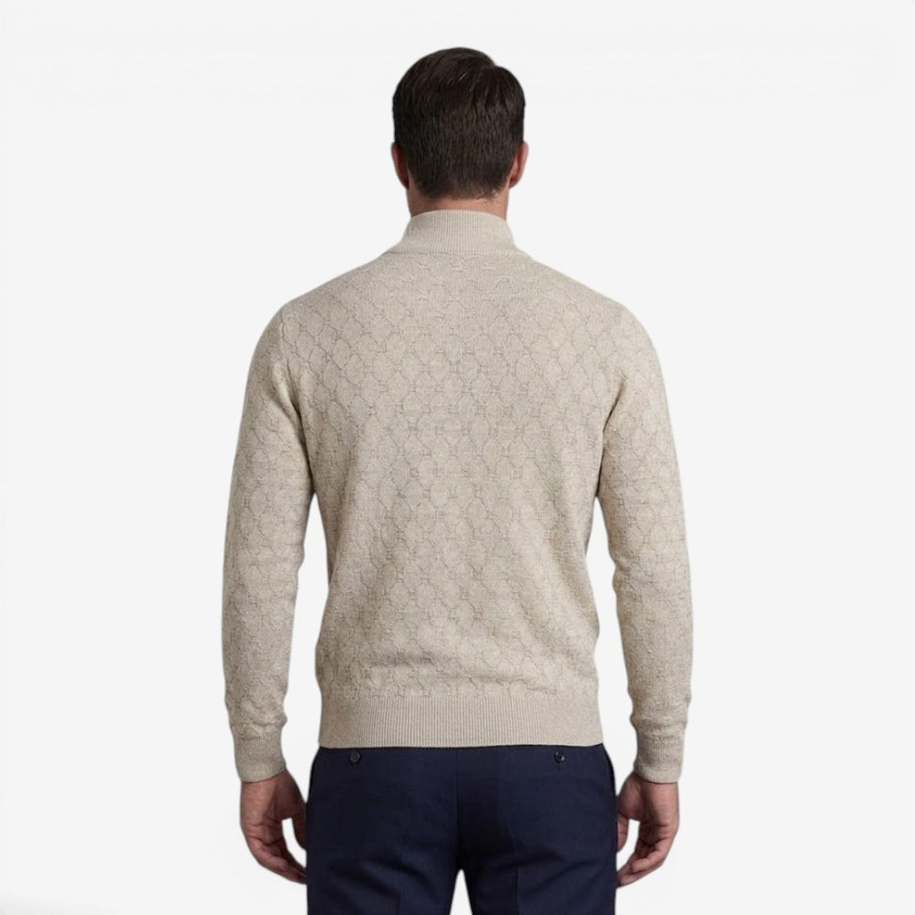 Jorvalore | Men's Soft Stretch Quarter Zip Jumper with Stand Collar