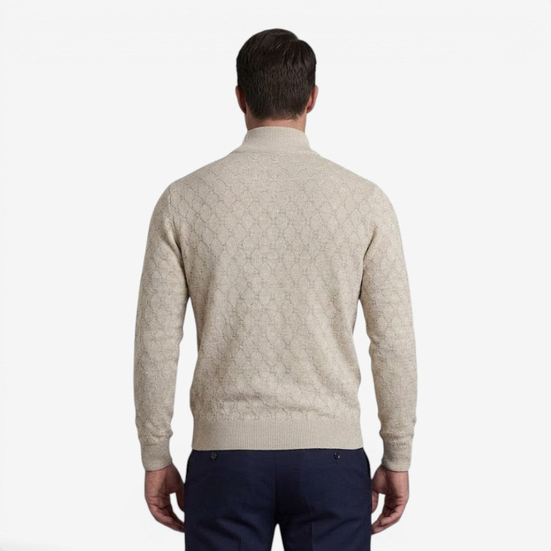 Jorvalore | Men's Soft Stretch Quarter Zip Jumper with Stand Collar