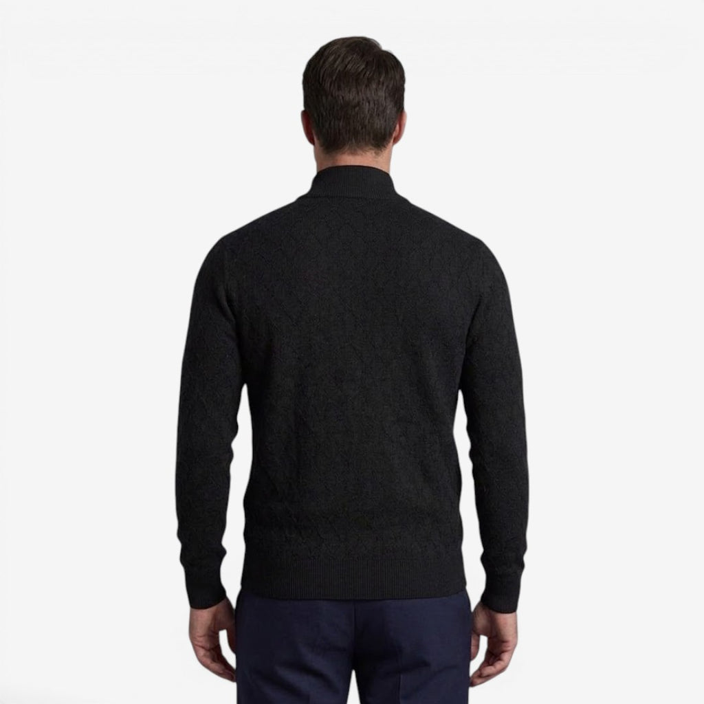 Jorvalore | Men's Soft Stretch Quarter Zip Jumper with Stand Collar