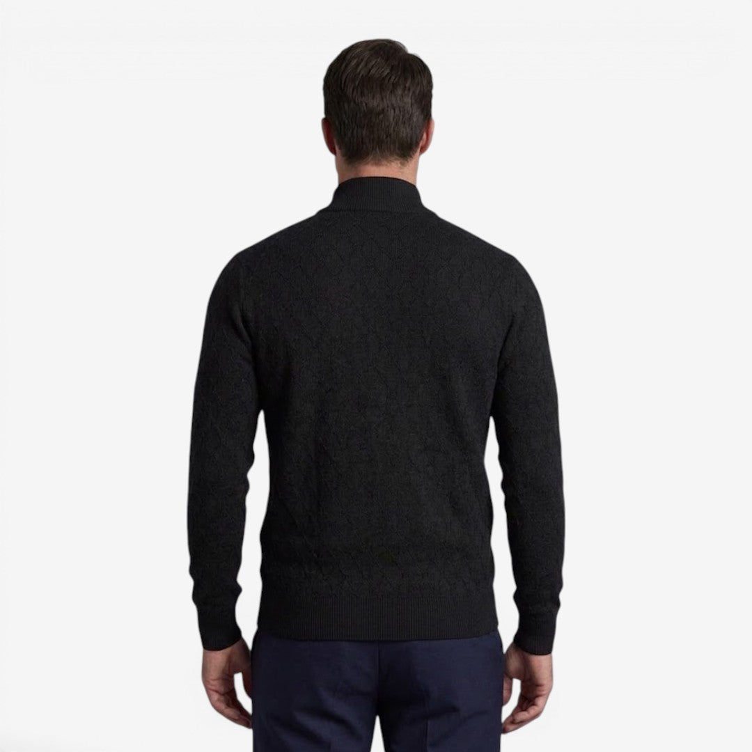 Jorvalore | Men's Soft Stretch Quarter Zip Jumper with Stand Collar