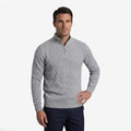 Jorvalore | Men's Soft Stretch Quarter Zip Jumper with Stand Collar