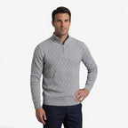Jorvalore | Men's Soft Stretch Quarter Zip Jumper with Stand Collar