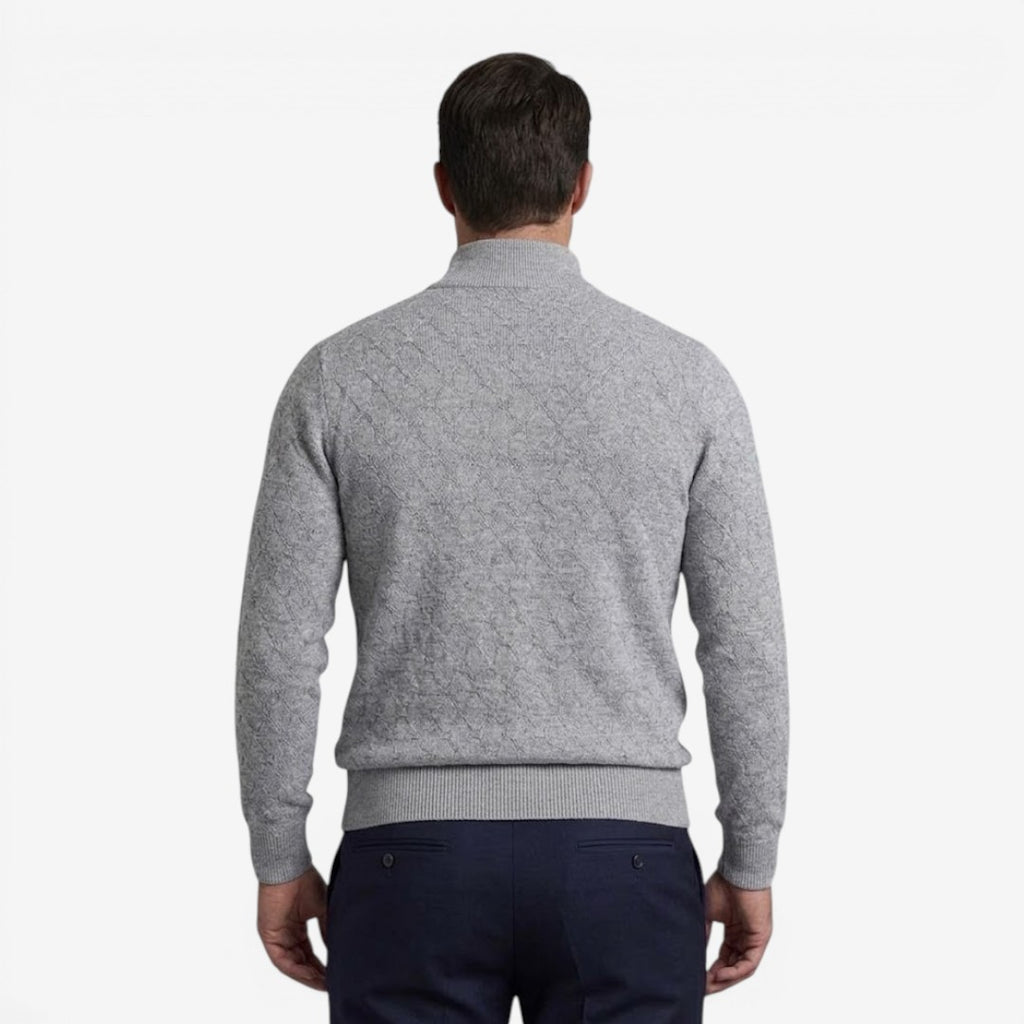 Jorvalore | Men's Soft Stretch Quarter Zip Jumper with Stand Collar