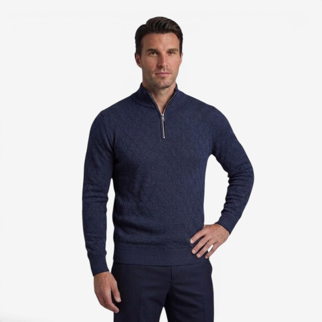 Jorvalore | Men's Soft Stretch Quarter Zip Jumper with Stand Collar