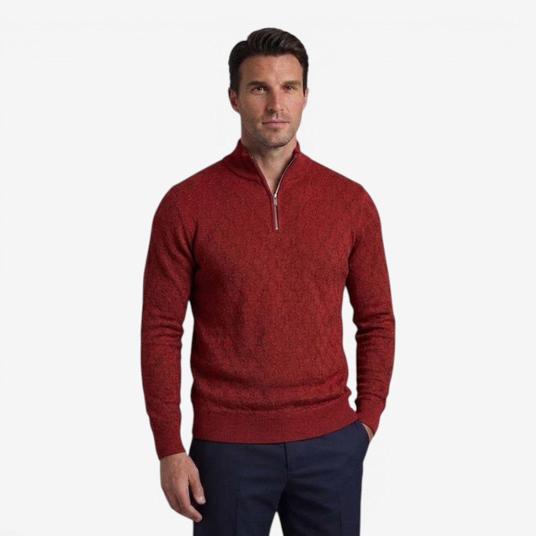 Jorvalore | Men's Soft Stretch Quarter Zip Jumper with Stand Collar
