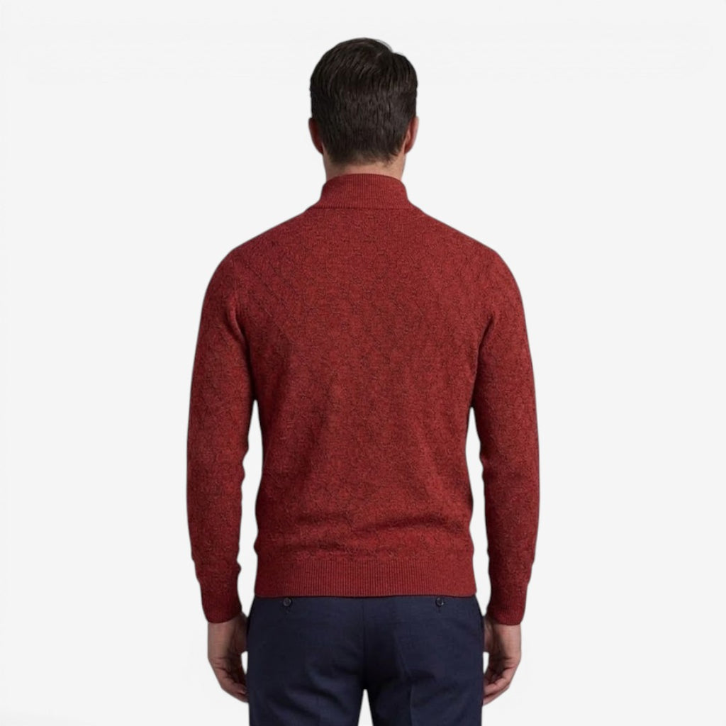 Jorvalore | Men's Soft Stretch Quarter Zip Jumper with Stand Collar