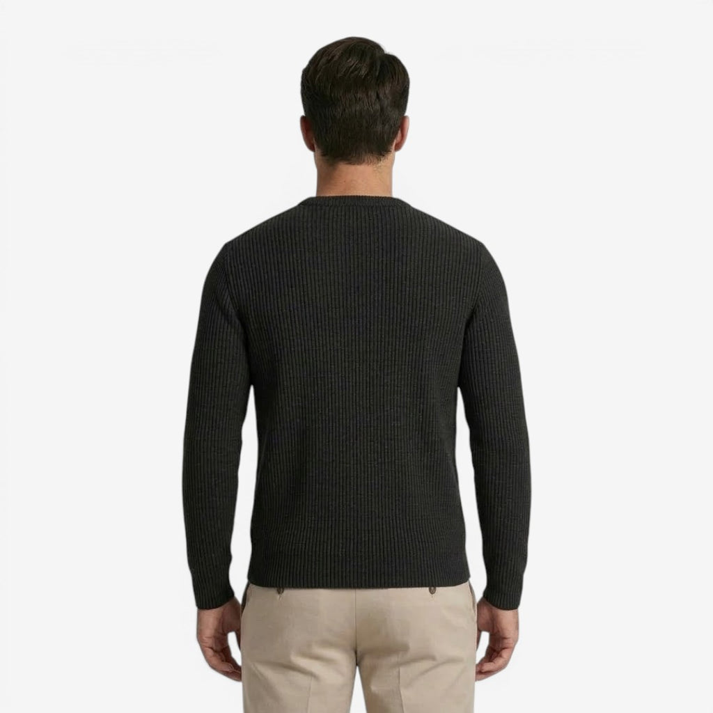 Jorvalore | Men's Striped Crew Neck Knit Jumper for Everyday Wear