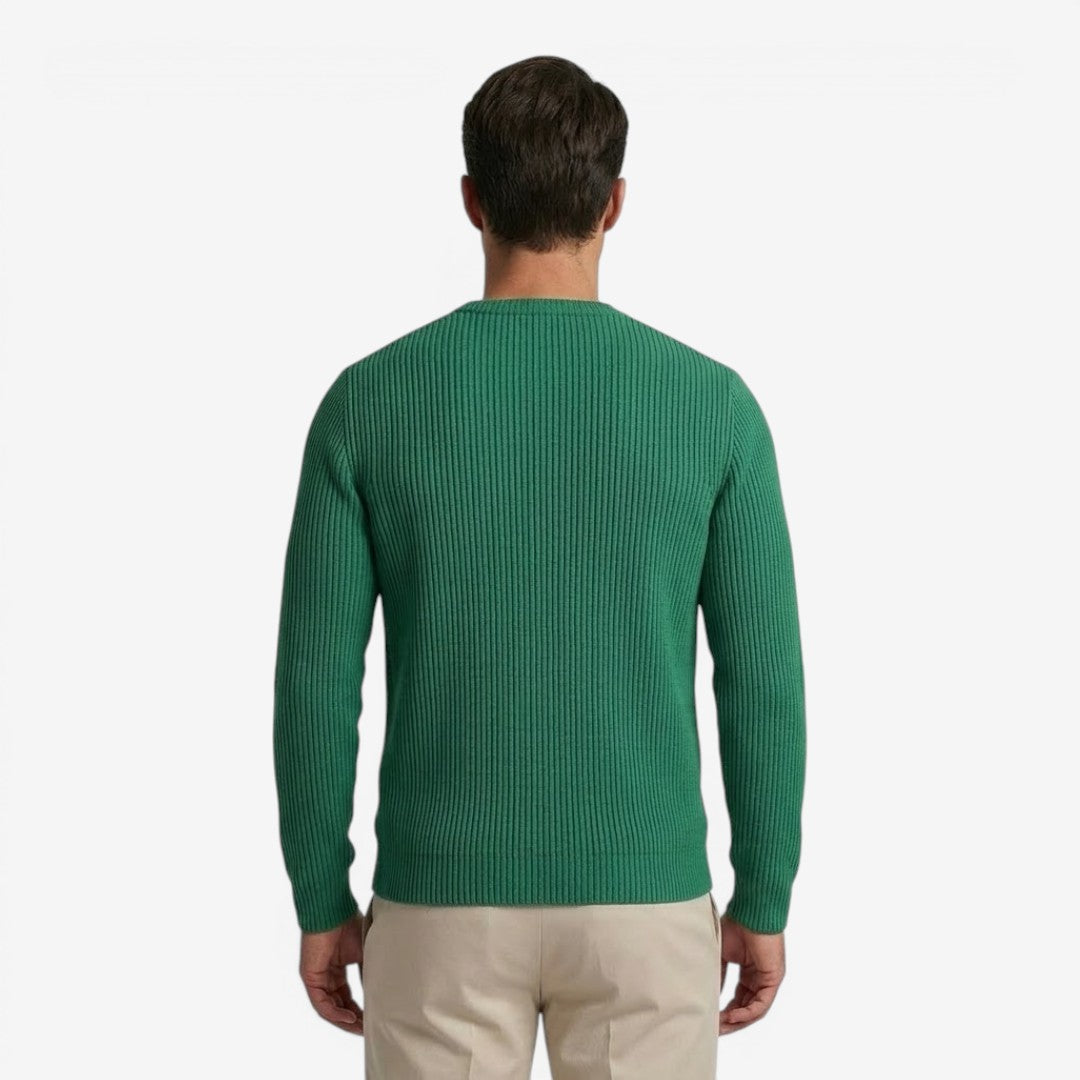 Jorvalore | Men's Striped Crew Neck Knit Jumper for Everyday Wear