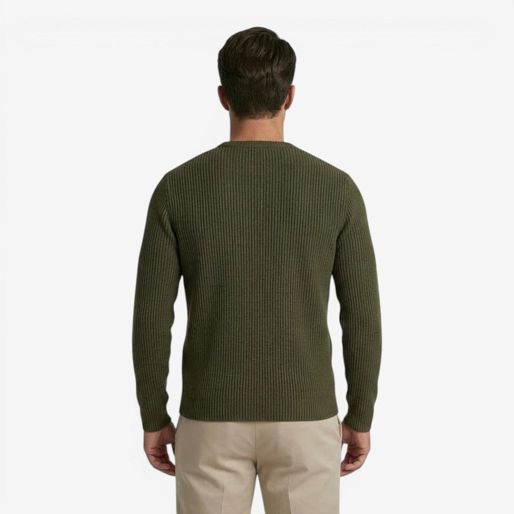Jorvalore | Men's Striped Crew Neck Knit Jumper for Everyday Wear
