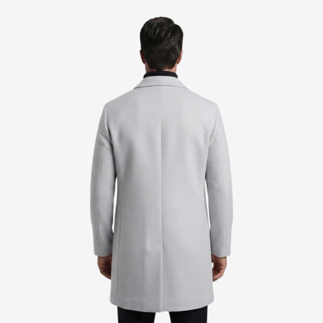 Jorvalore | Men’s Tailored Overcoat Single Breasted Notch Lapel Winter Coat