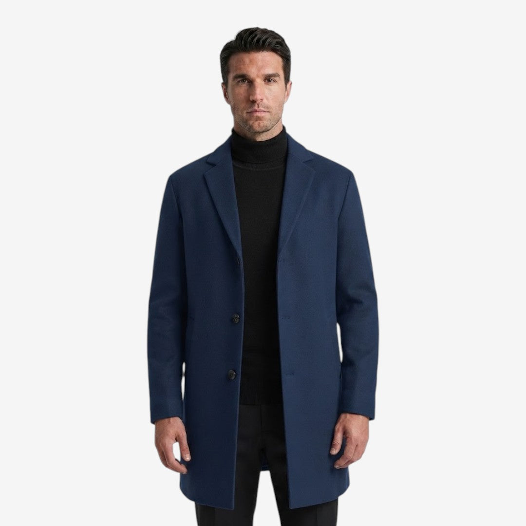 Jorvalore | Men’s Tailored Overcoat Single Breasted Notch Lapel Winter Coat
