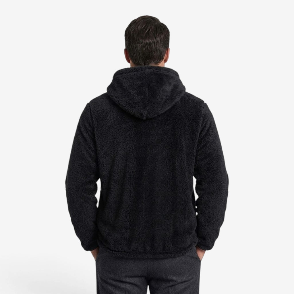 Jorvalore | Men's Teddy Fleece Jacket Warm Hooded Zip-Up Winter Coat