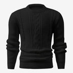 Jorvalore | Men's Textured Crew Neck Jumper Lightweight Knit