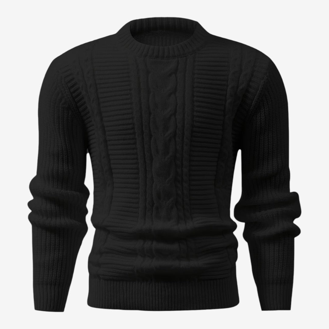 Jorvalore | Men's Textured Crew Neck Jumper Lightweight Knit