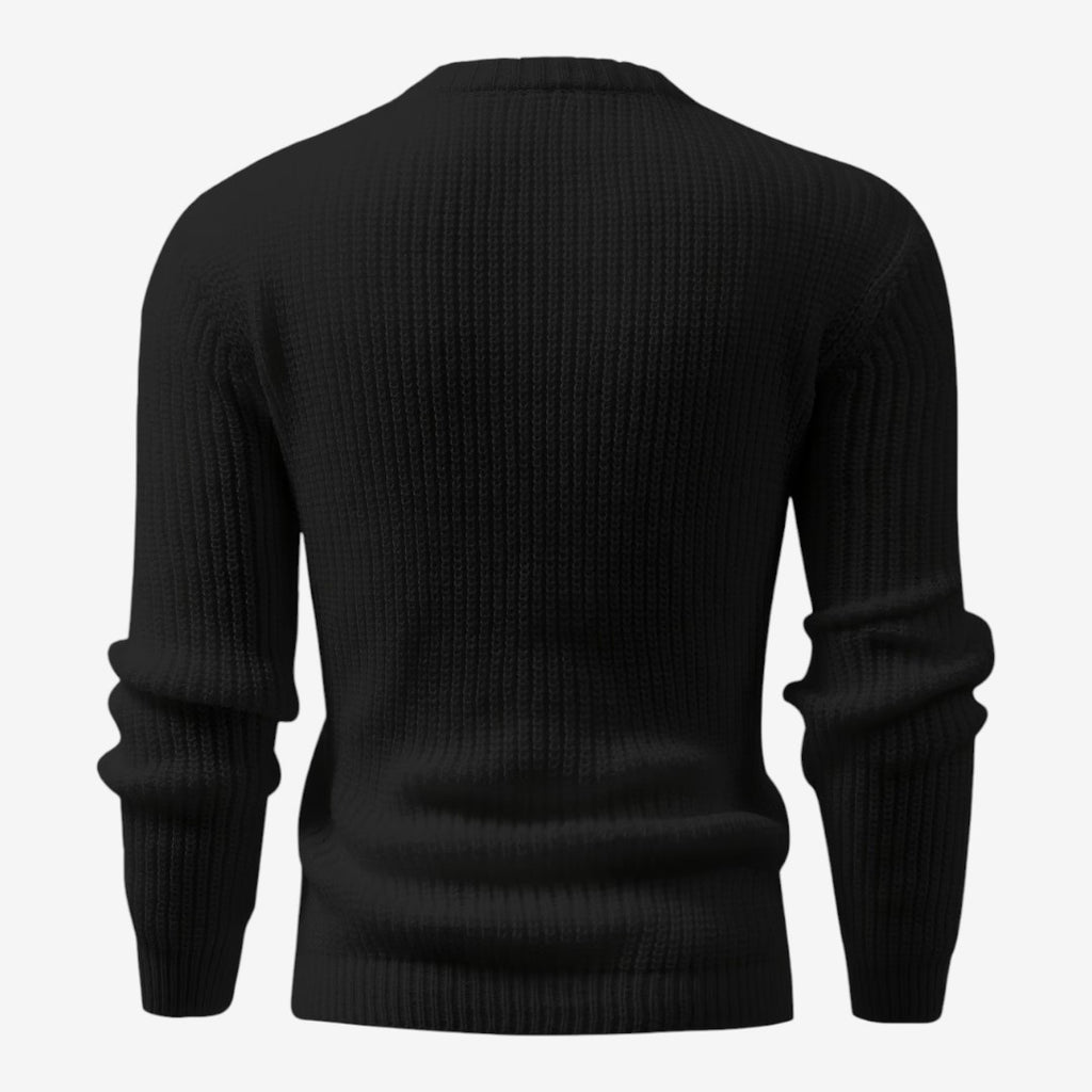 Jorvalore | Men's Textured Crew Neck Jumper Lightweight Knit