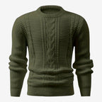 Jorvalore | Men's Textured Crew Neck Jumper Lightweight Knit