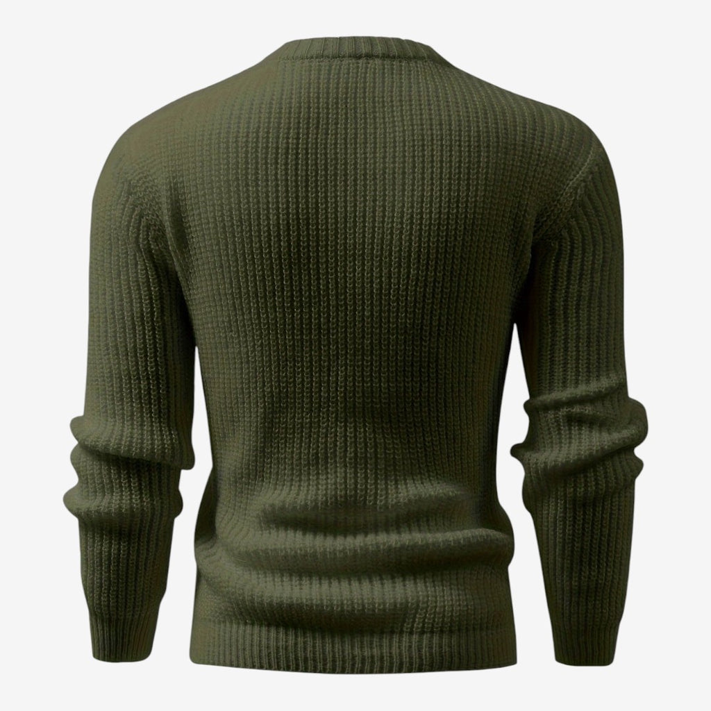 Jorvalore | Men's Textured Crew Neck Jumper Lightweight Knit