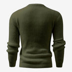 Jorvalore | Men's Textured Crew Neck Jumper Lightweight Knit