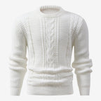 Jorvalore | Men's Textured Crew Neck Jumper Lightweight Knit