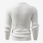 Jorvalore | Men's Textured Crew Neck Jumper Lightweight Knit