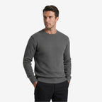 Jorvalore | Men’s Textured Knit Crew-Neck Jumper Classic Fit