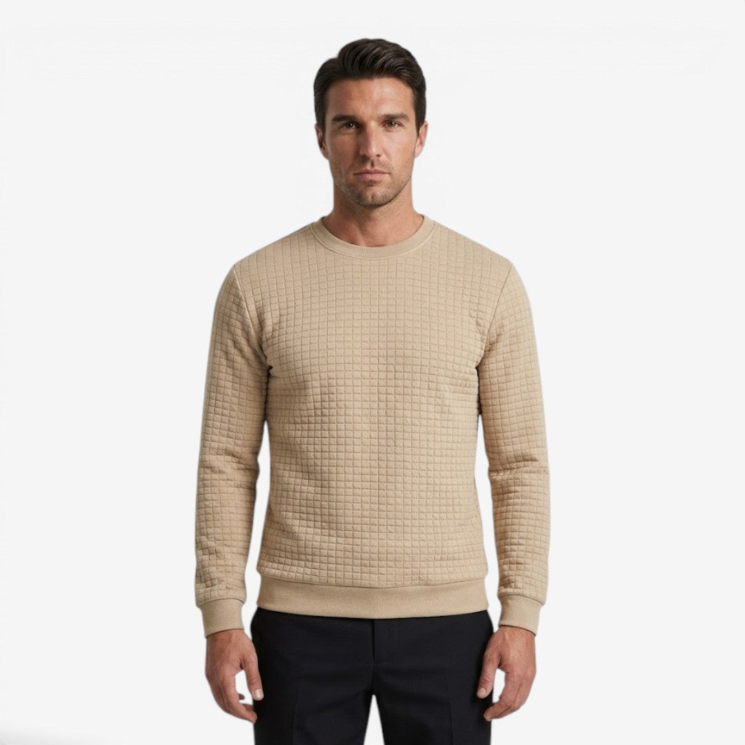 Jorvalore | Men's Textured Sweatshirt Long Sleeve Casual Pullover