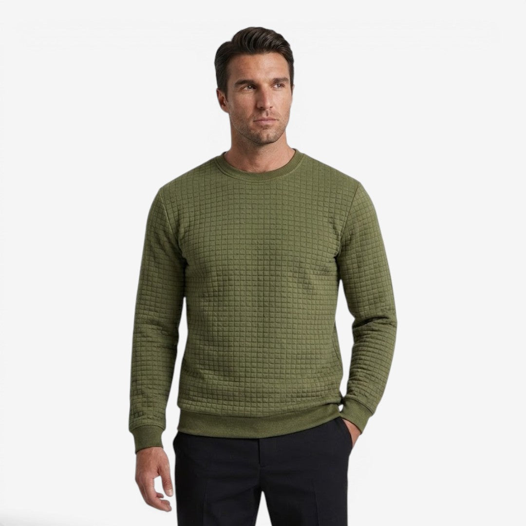 Jorvalore | Men's Textured Sweatshirt Long Sleeve Casual Pullover