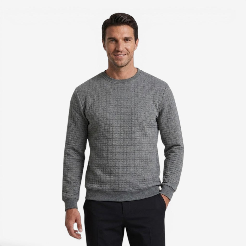 Jorvalore | Men's Textured Sweatshirt Long Sleeve Casual Pullover