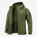 Jorvalore | Men’s Thick Fleece Jacket Hooded Multi Pocket Warm Coat