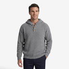 Jorvalore | Men's Thick Knit Button Neck Hooded Jumper Warm Winter Knitwear