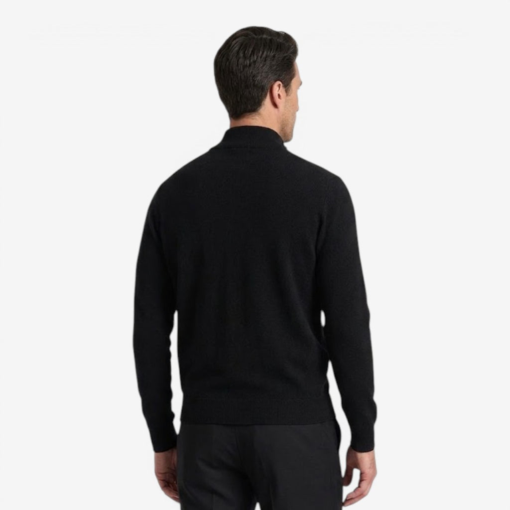 Jorvalore | Men's Thick Knit Quarter Zip Jumper with High Neck