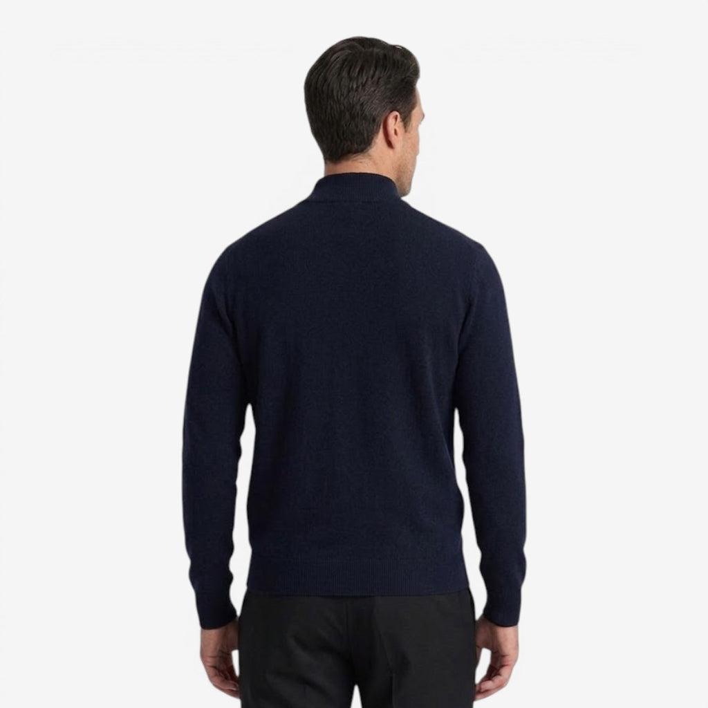 Jorvalore | Men's Thick Knit Quarter Zip Jumper with High Neck