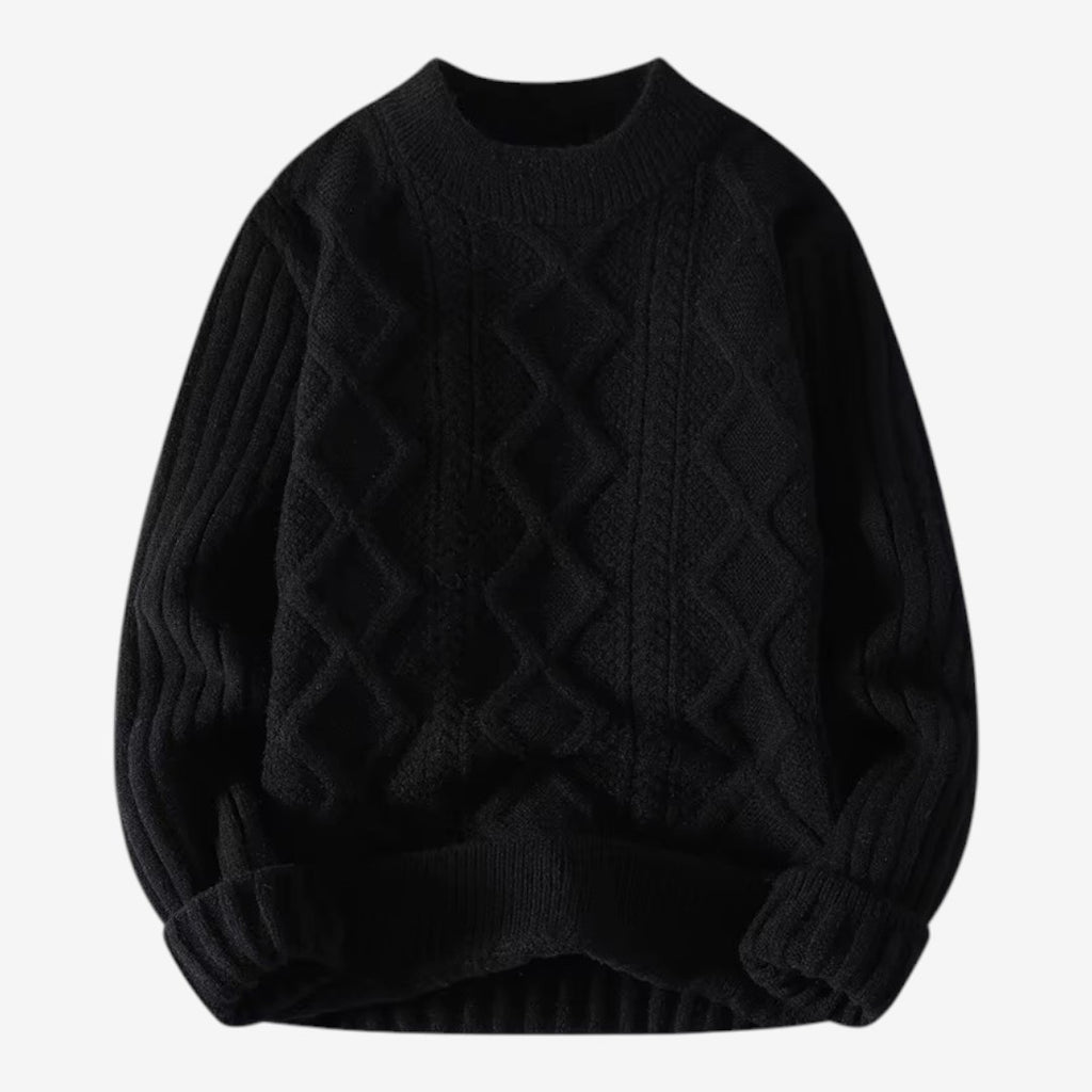 Jorvalore | Men's Thick Knit Winter Jumper Warm Twisted Knitwear