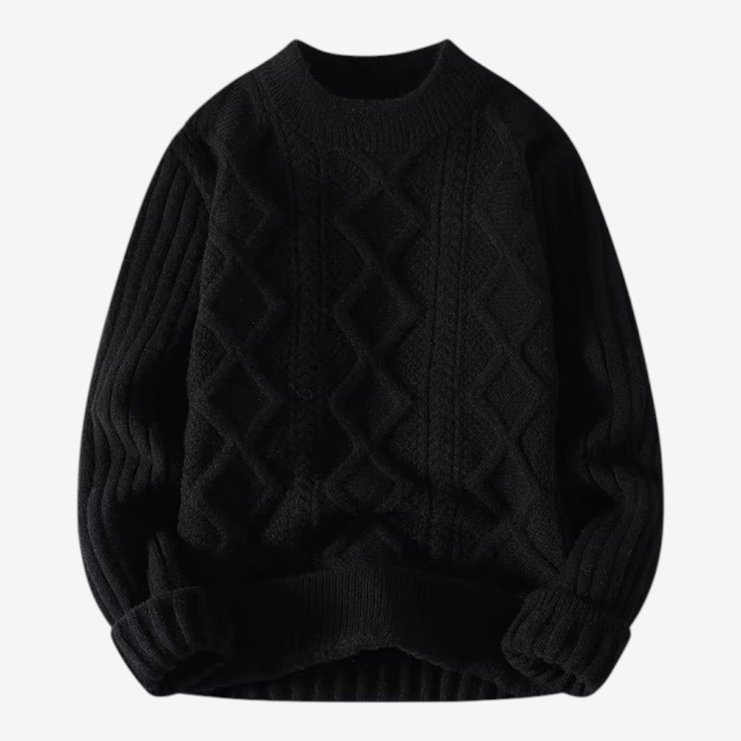 Jorvalore | Men's Thick Knit Winter Jumper Warm Twisted Knitwear