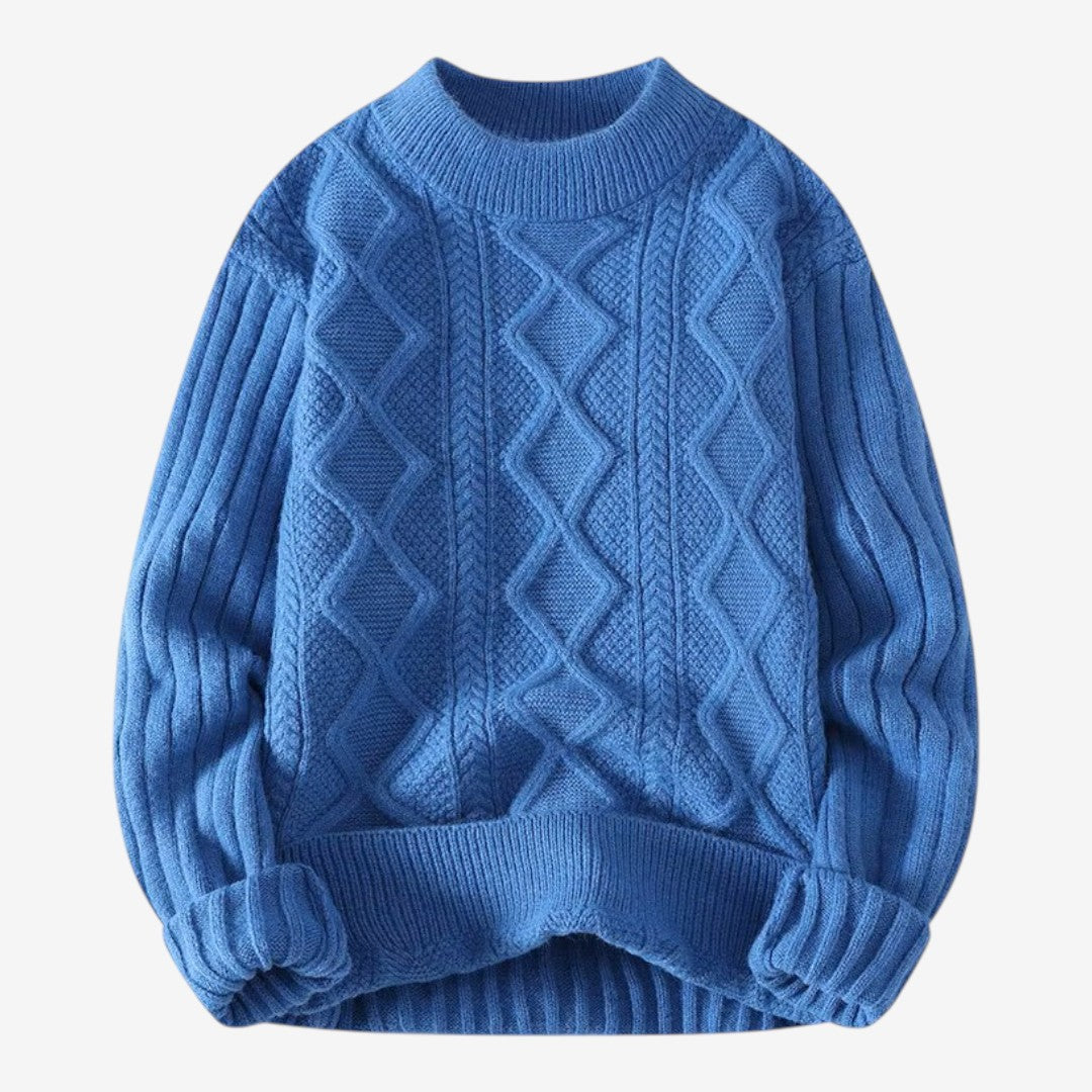 Jorvalore | Men's Thick Knit Winter Jumper Warm Twisted Knitwear