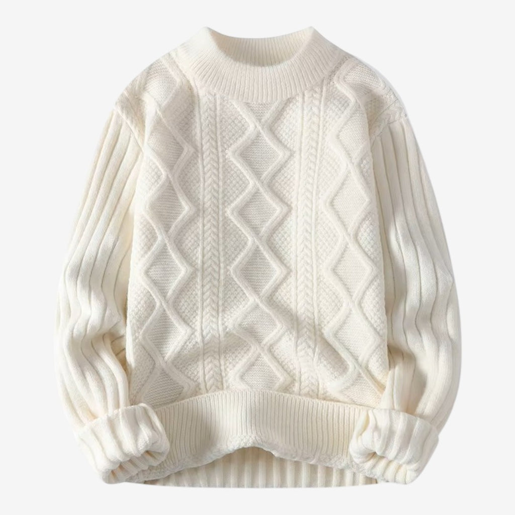 Jorvalore | Men's Thick Knit Winter Jumper Warm Twisted Knitwear