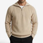 Jorvalore | Men's Thick Quarter Zip Knit Jumper for Autumn & Winter