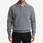 Jorvalore | Men's Thick Winter Knit Jumper with Polo Collar