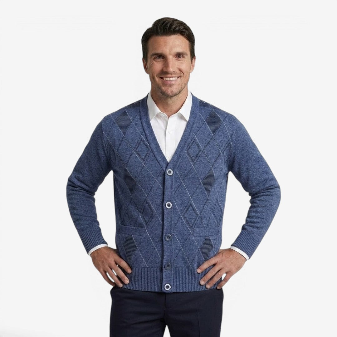 Jorvalore | Men's V-Neck Knit Cardigan for Everyday Comfort